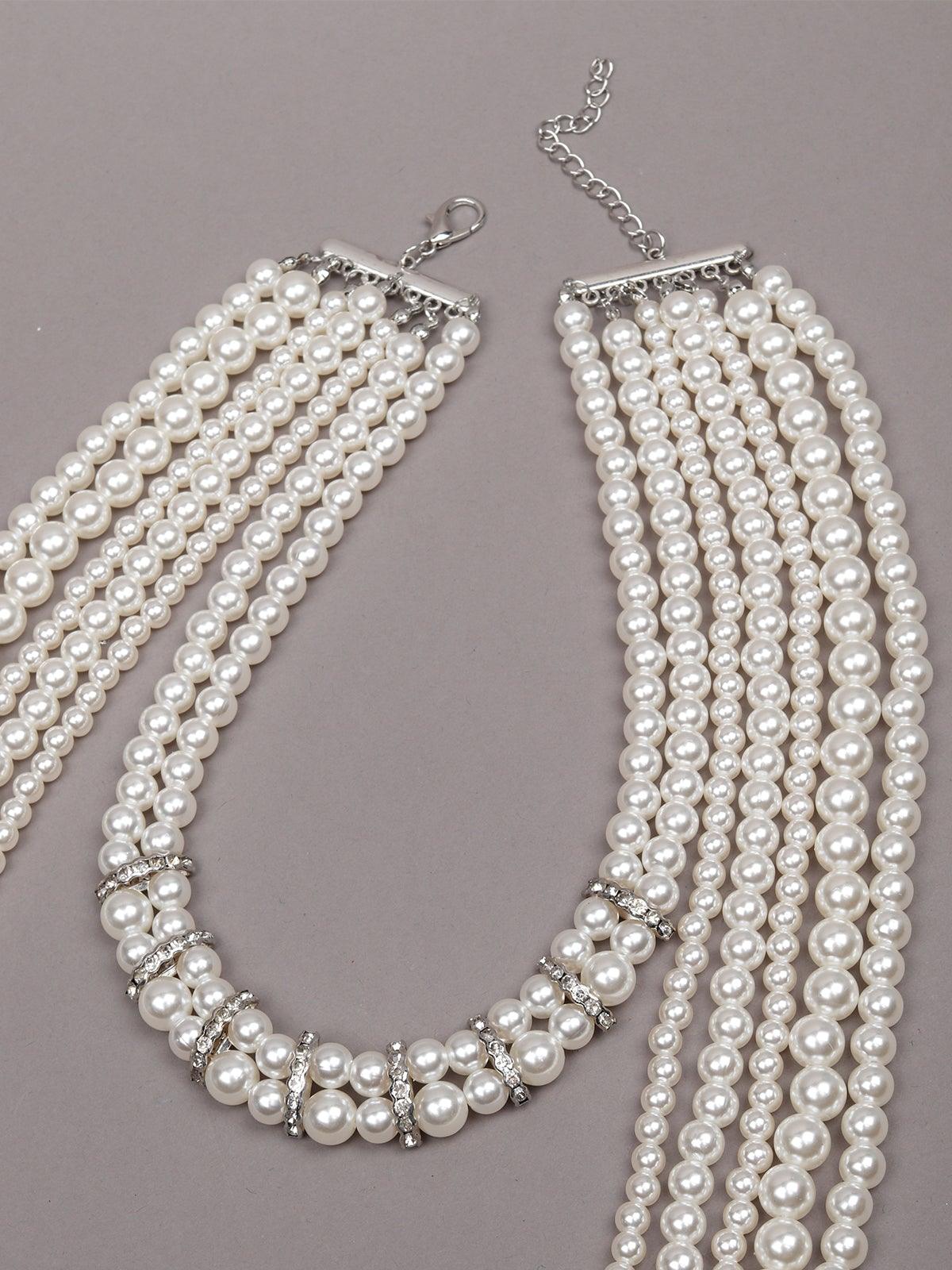 Exquisite Long Overlapping Pearl Necklace - Odette