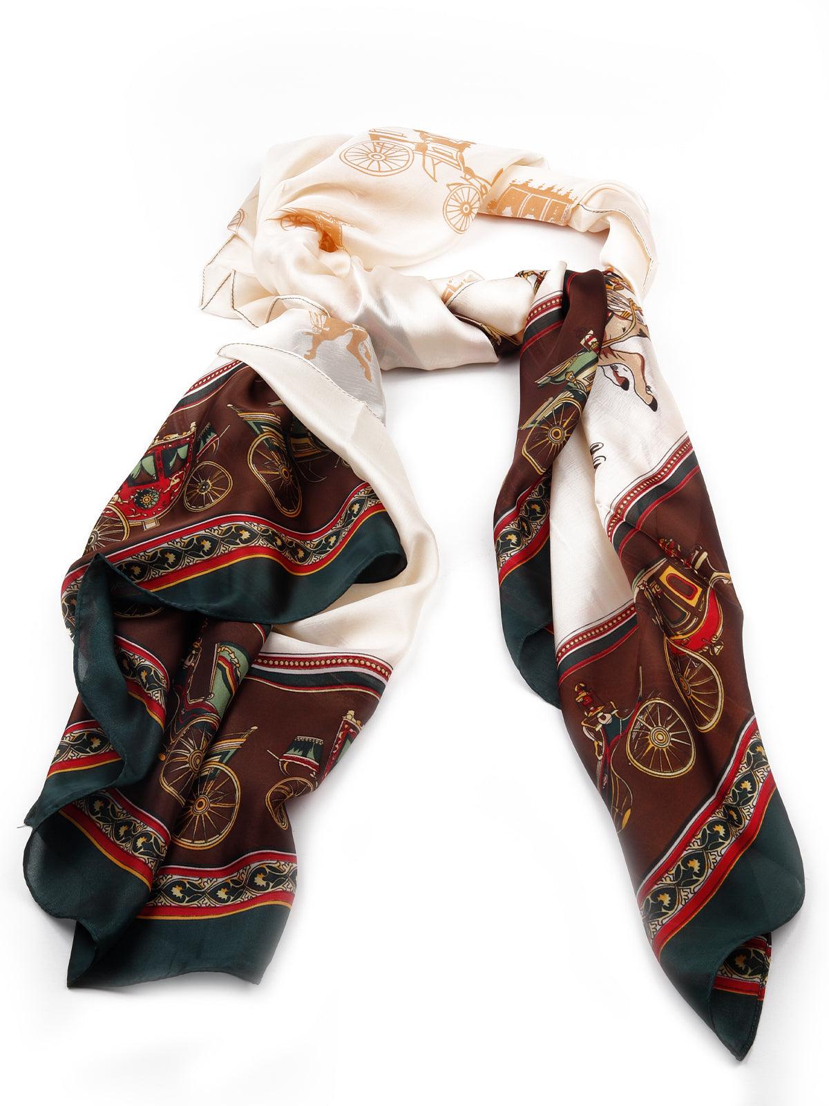 Exquisite multicoloured printed scarf for women - Odette
