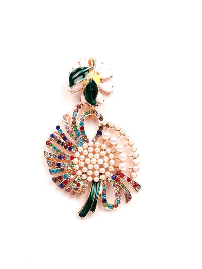 Exquisite peacock feathers inspired earrings - Odette