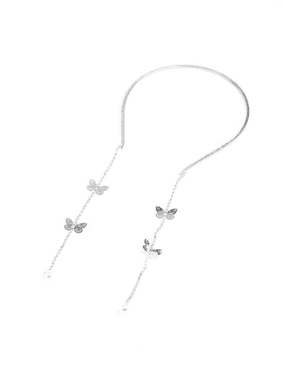 Exquisite silver tome hair clasp for women - Odette