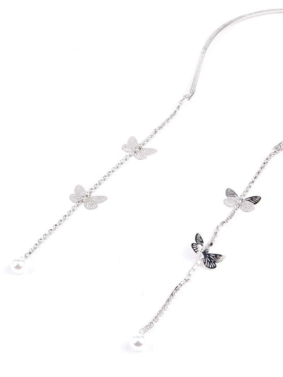 Exquisite silver tome hair clasp for women - Odette