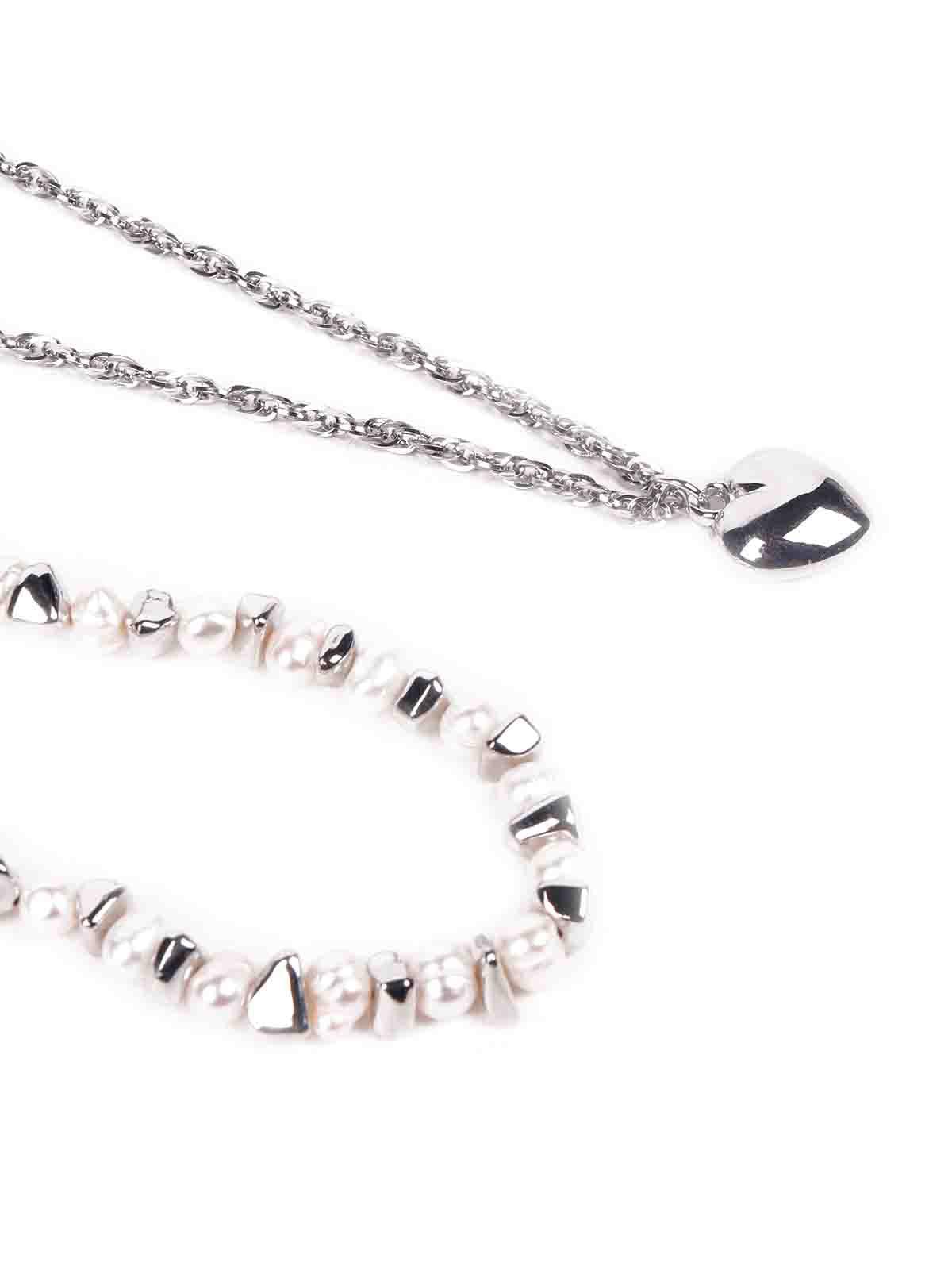 Exquisite silver two-piece necklace set - Odette