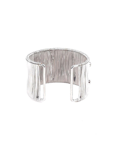 Exquisite Silver vertical strings embellished bracelet - Odette