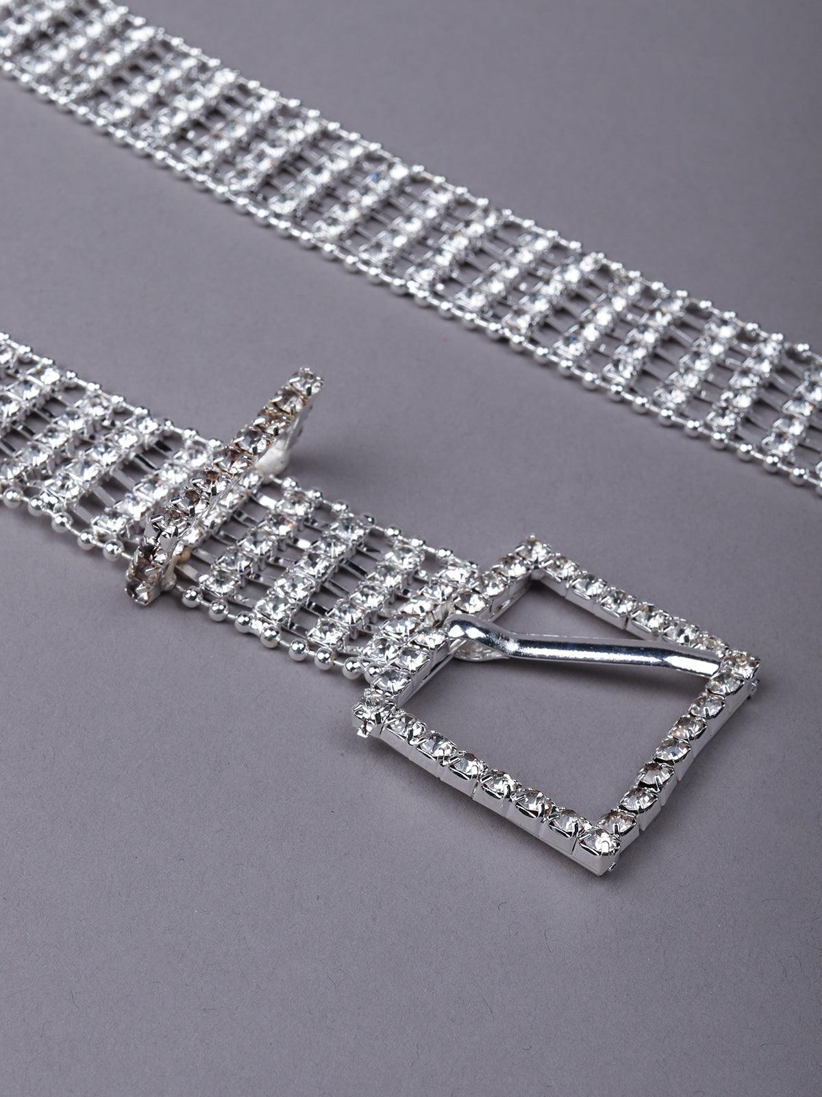 Exquisite Stunning Silver Crystal-Embellished - Odette