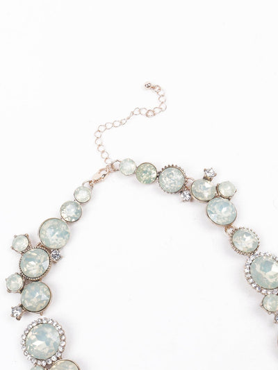 Exquisite textured rounded statement necklace-Gold - Odette