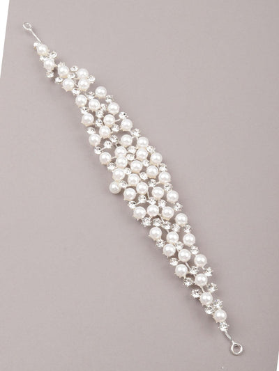 Exquisite white embellished hairpin - Odette