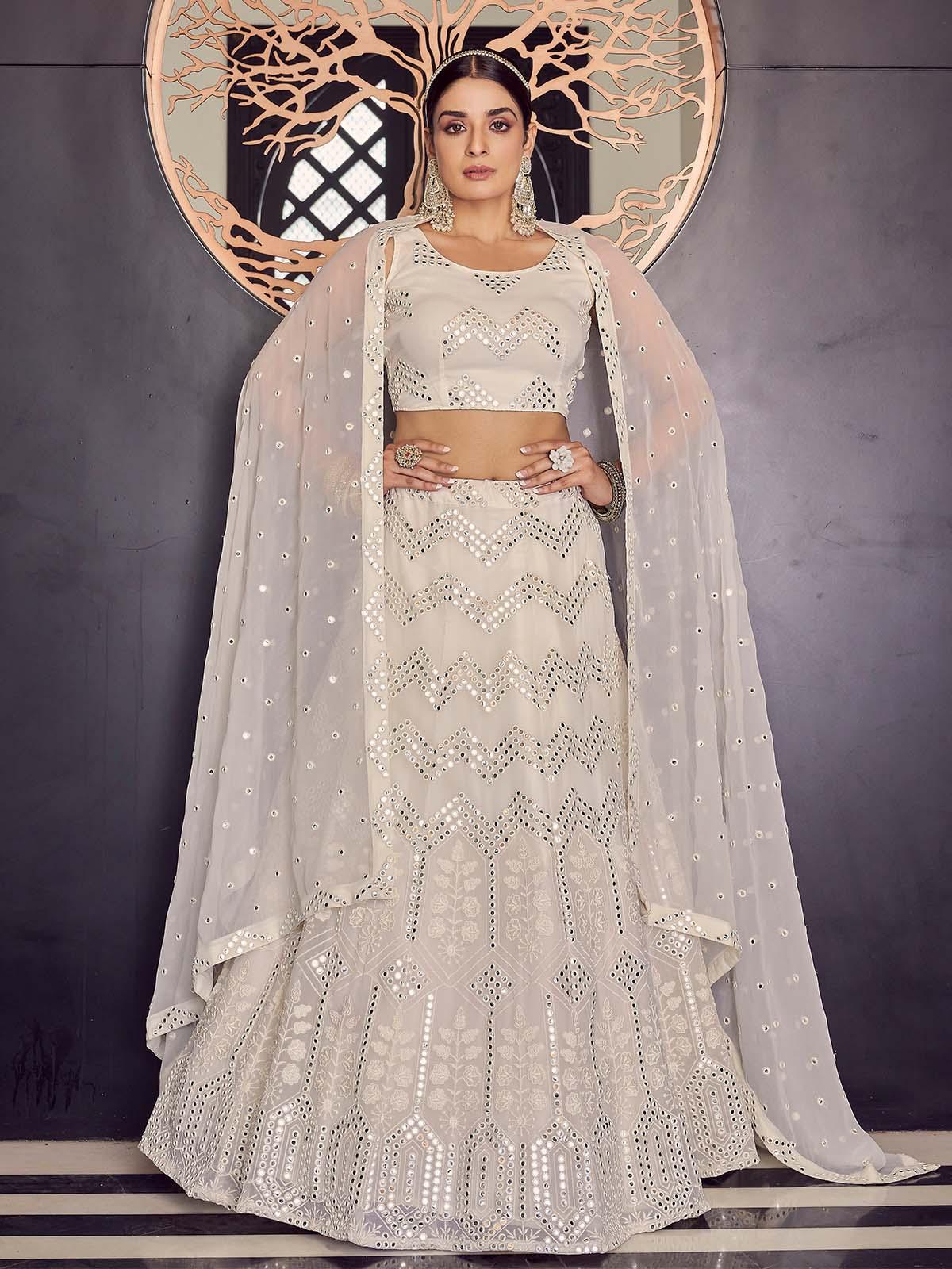 Cream Color Party wear Designer Lehenga Choli :: MY SHOPPY LADIES WEAR