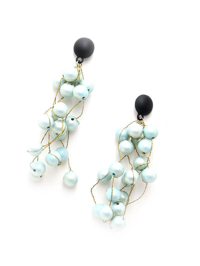 Fashionable Sky Blue Dangle Earrings - Odette