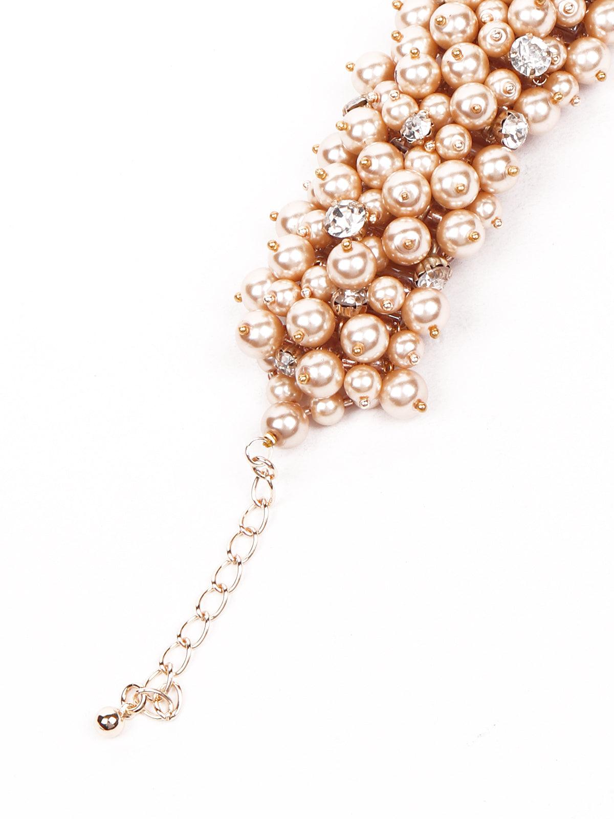 Faux gold beaded stunning bracelet for women - Odette
