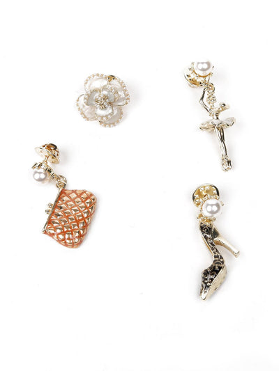 Four-piece cute charms brooch - Odette