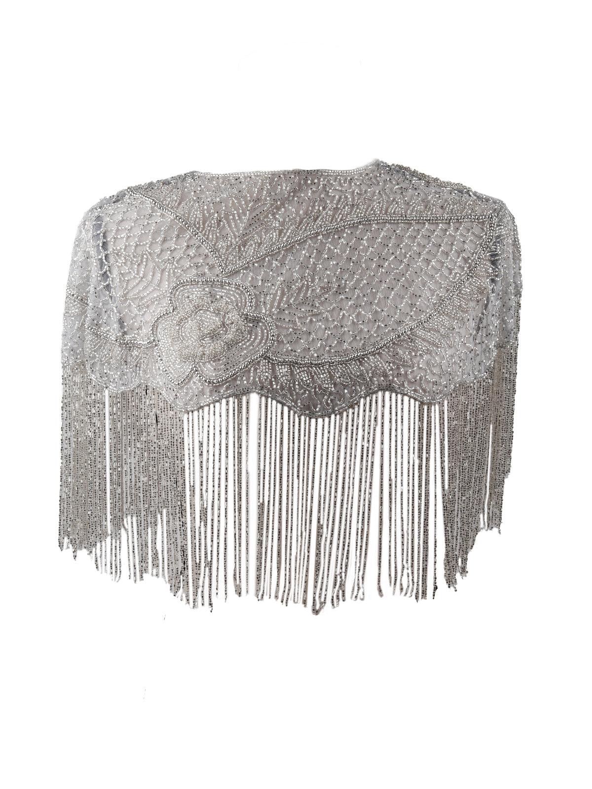Fully sequential silver gorgeous cape for women - Odette