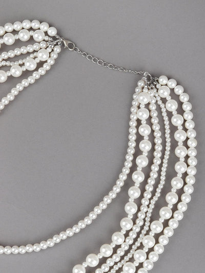 Glamorous Multilayered Pearly Necklace - Odette