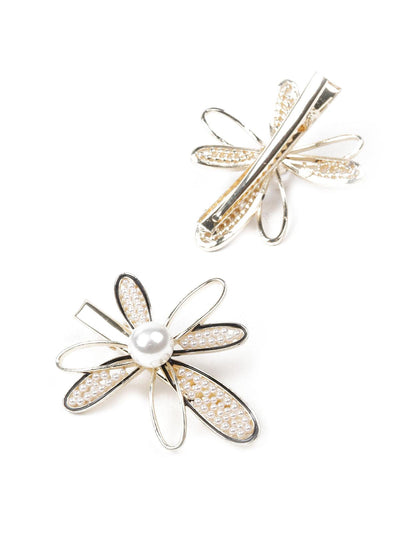 GOLD AND WHITE HAIR CLIP - Odette