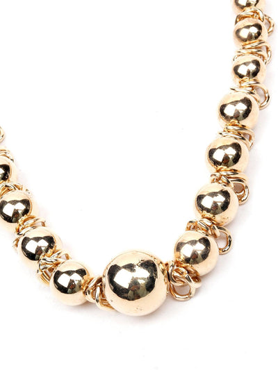 Gold classic rounded statement necklace - Odette