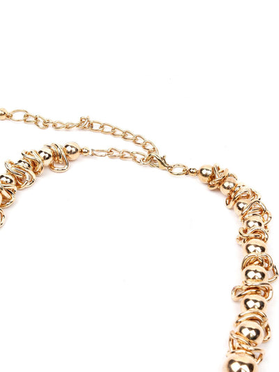 Gold classic rounded statement necklace - Odette