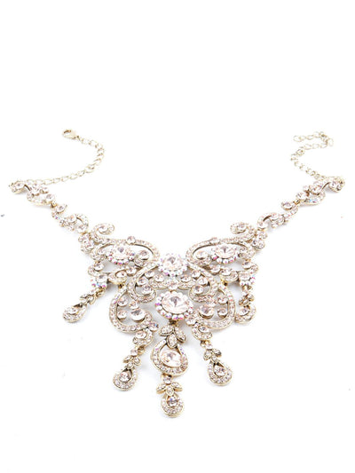 Gold Crystal Necklace Set - Odette