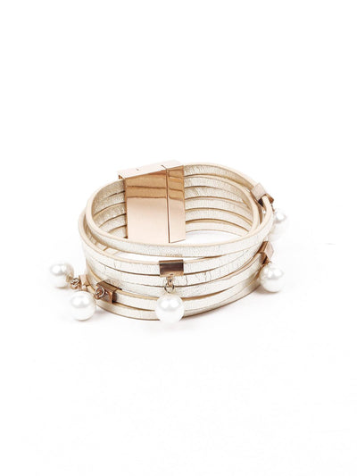 Gold gorgeous multi layered bracelet - Odette