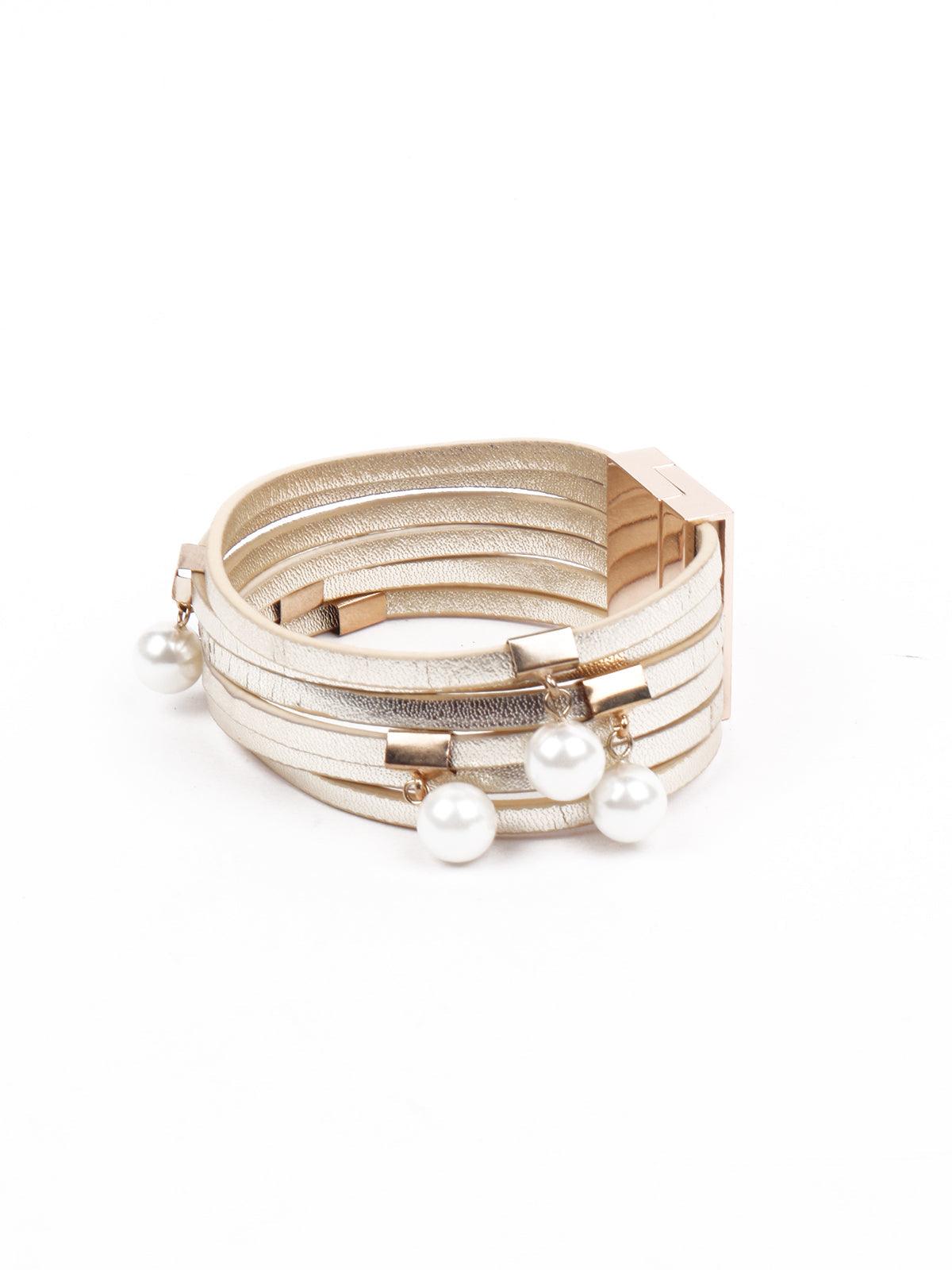 Gold gorgeous multi layered bracelet - Odette