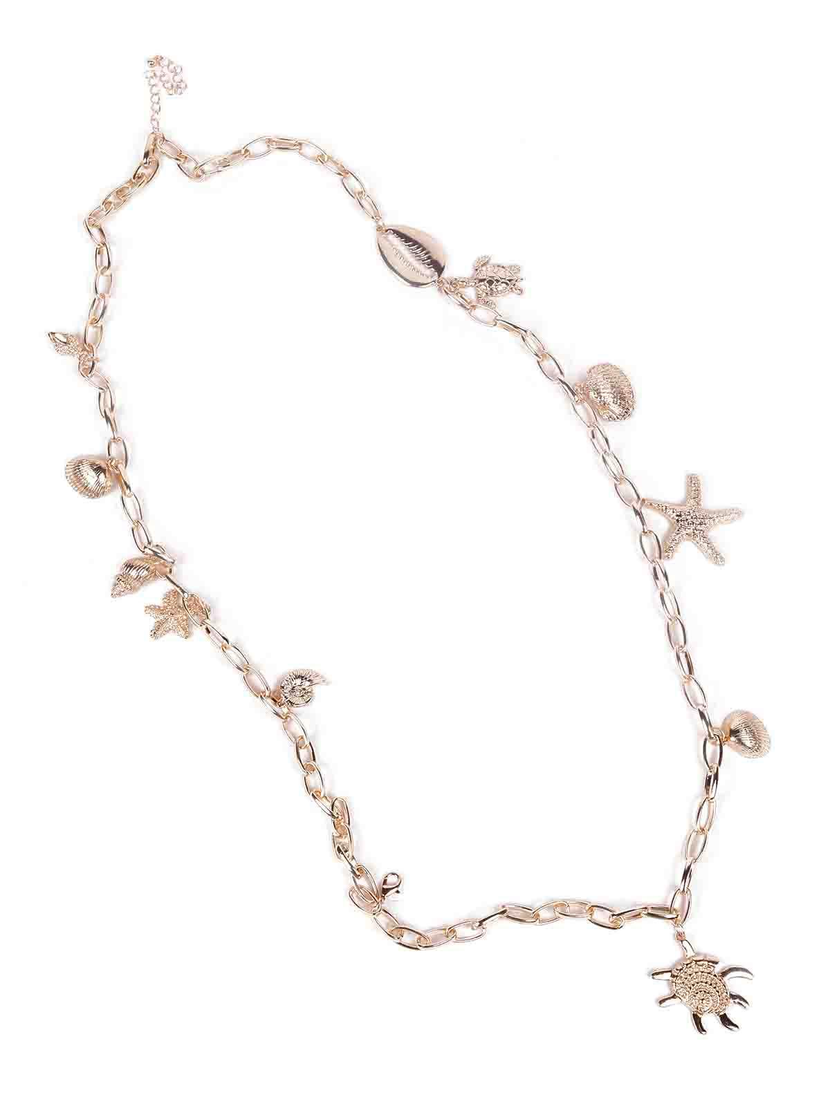 Gold necklace embellished with cute charms - Odette
