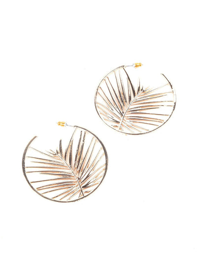 Gold Plated Hoop Statement Earrings - Odette