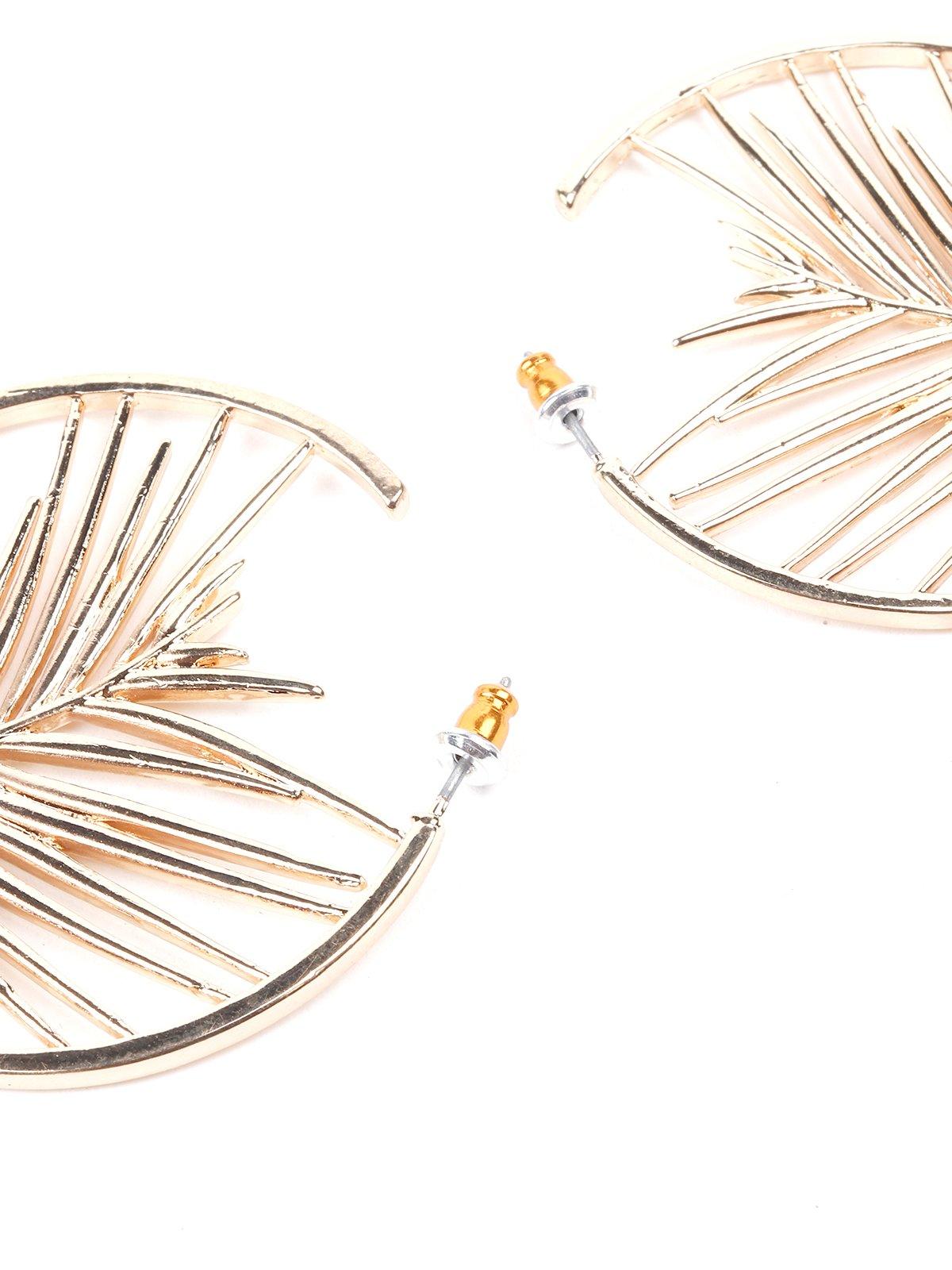 Gold Plated Hoop Statement Earrings - Odette