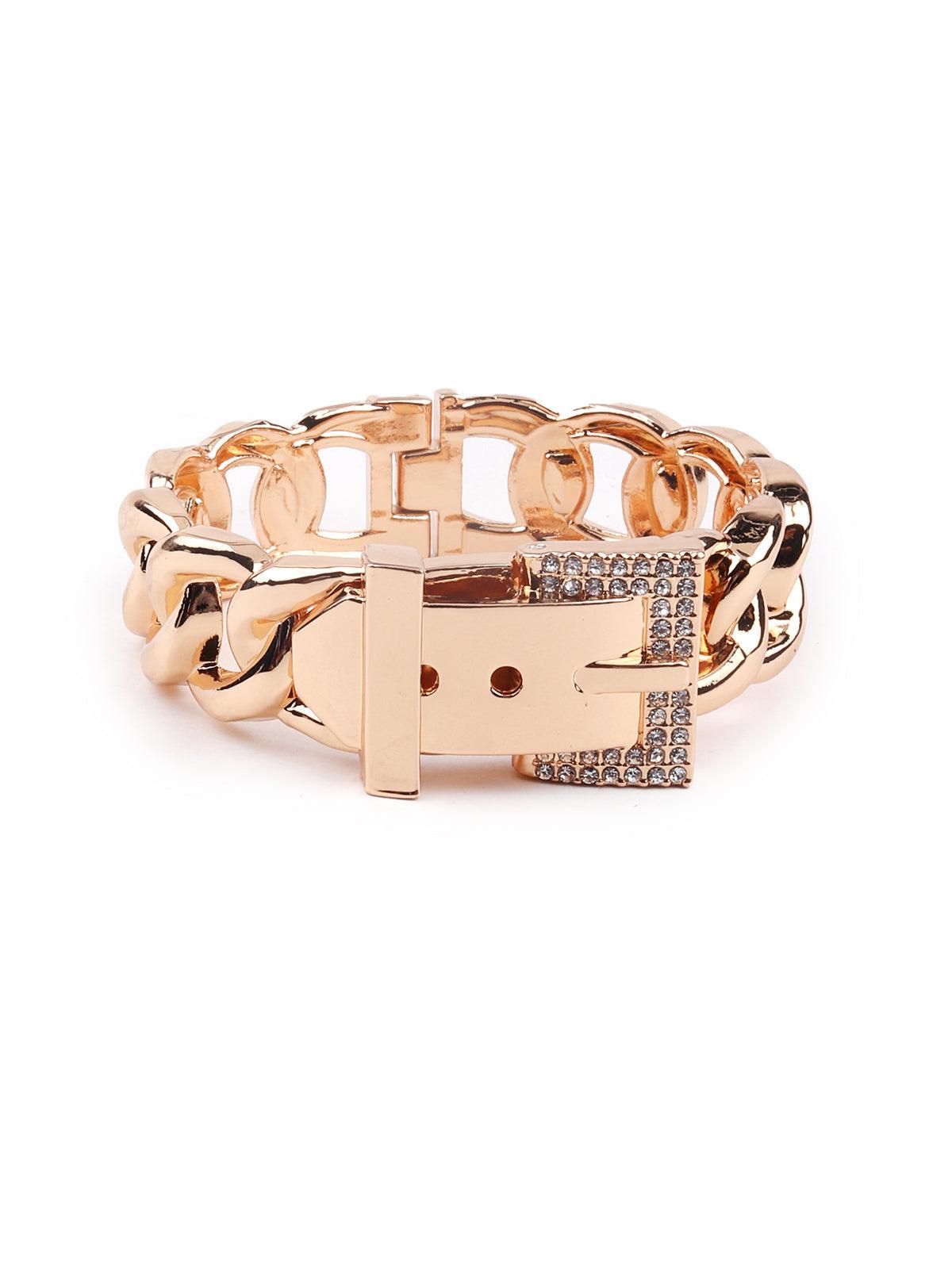 Gold-tone chained bracelet for women - Odette