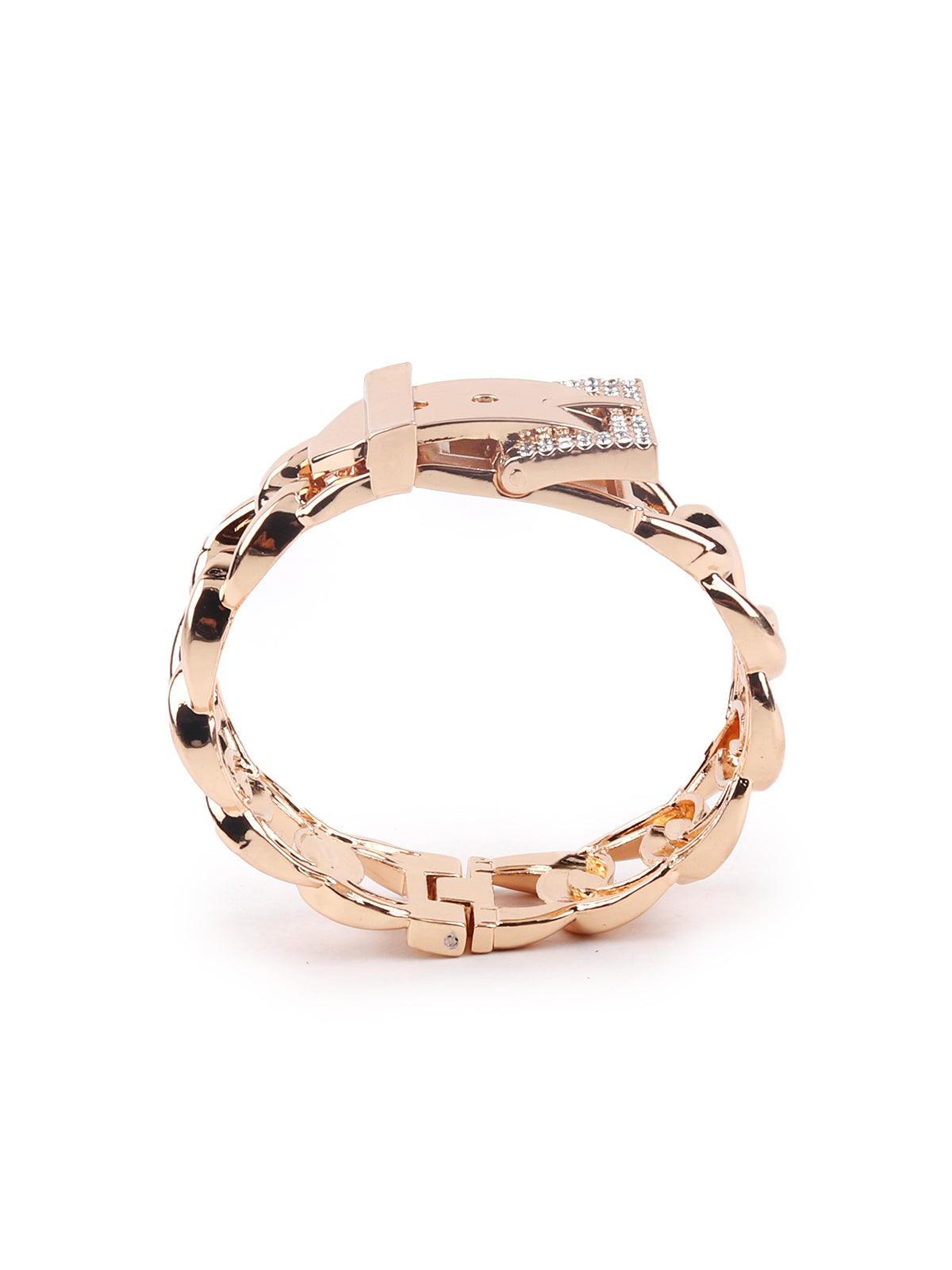 Gold-tone chained bracelet for women - Odette