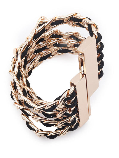 Gold-tone chunky statement bracelet - Odette