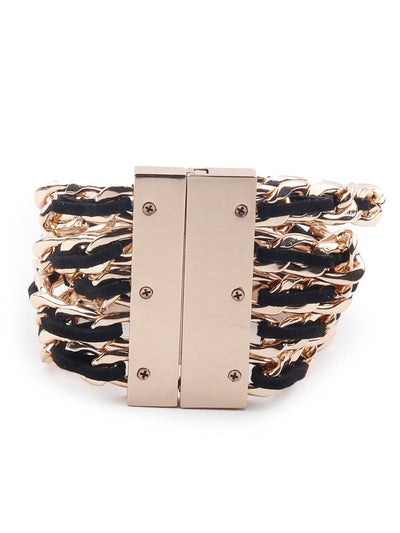 Gold-tone chunky statement bracelet - Odette