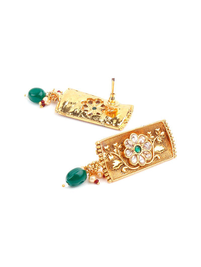 Gold Tone Green Mani Choker Set - Odette