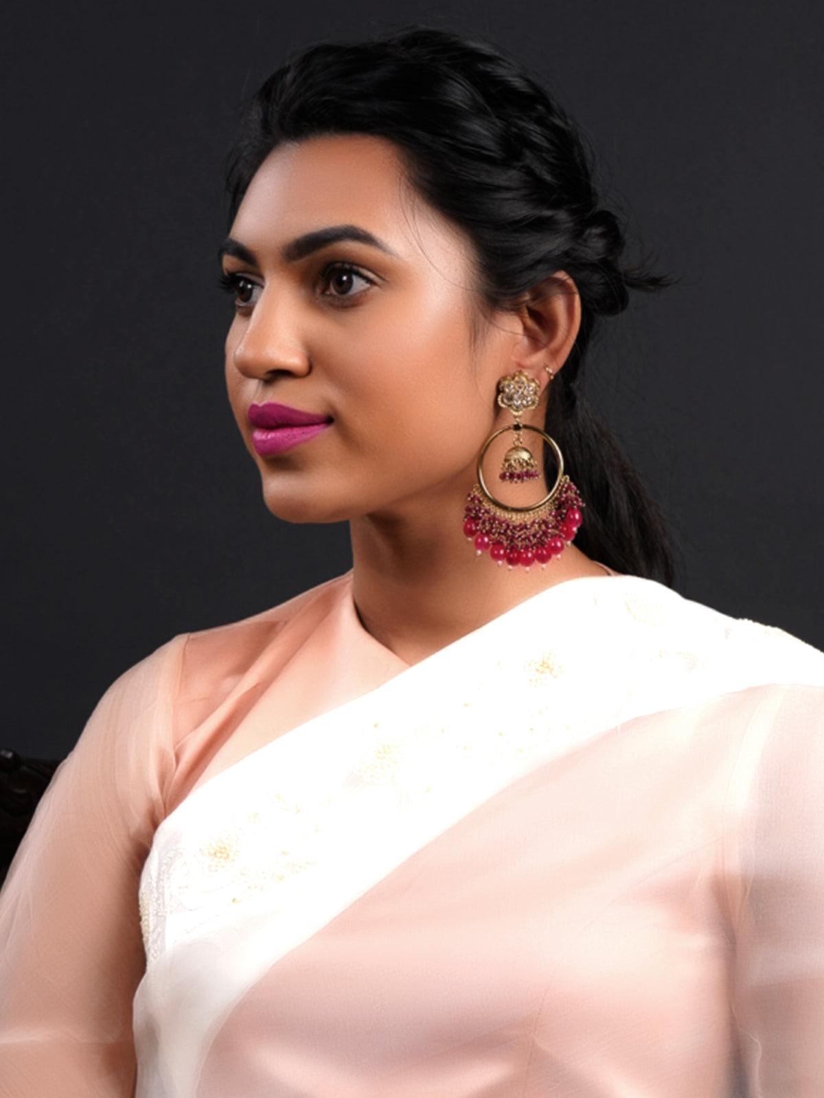 Pink Earrings - Buy Pink Earrings Online in India