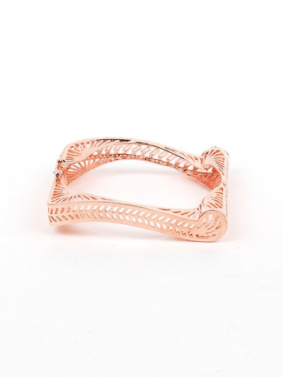 Gold-Tone Pink Floral Bracelet - Odette