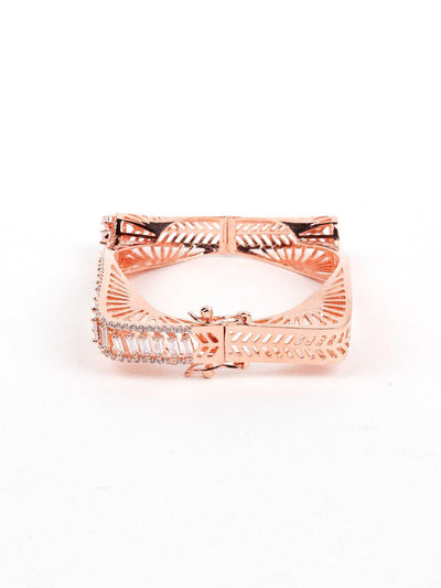 Gold-Tone Pink Floral Bracelet - Odette