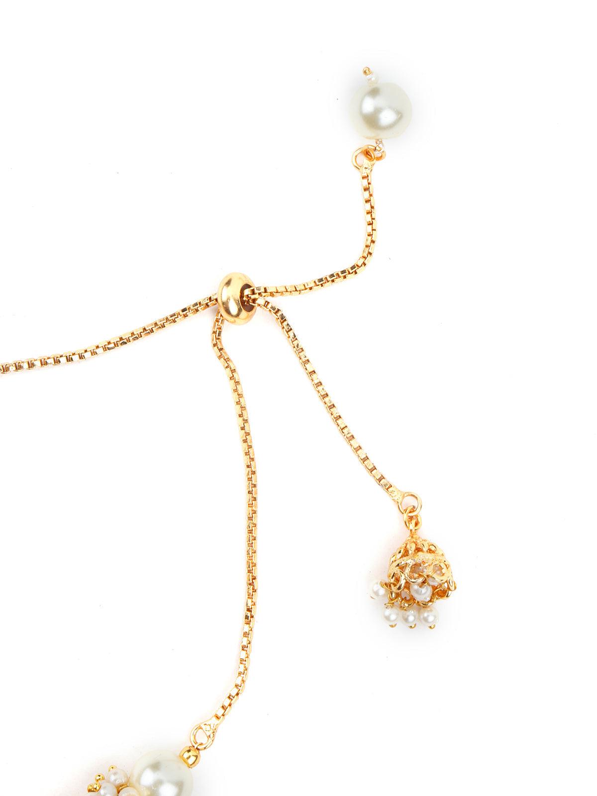 Gold Tone Pretty Pearl Bracelet - Odette