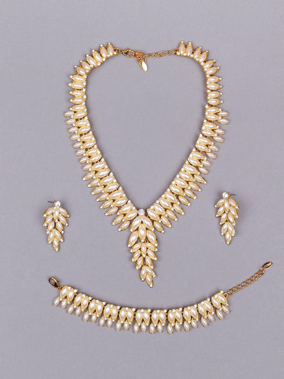 Gold-tone royal necklace set - Odette