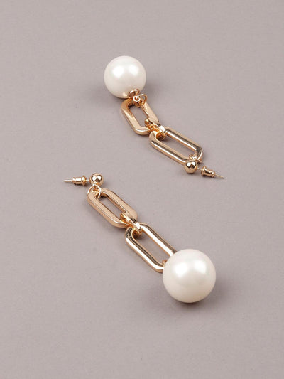 Gold-tone statement earrings for women - Odette