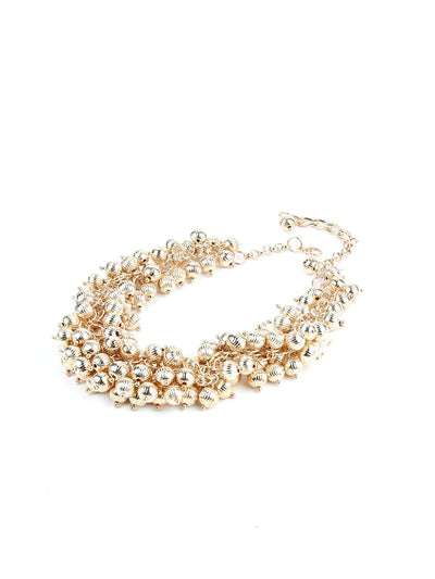 Gorgeous Alina Golden Beads Neckpiece - Odette
