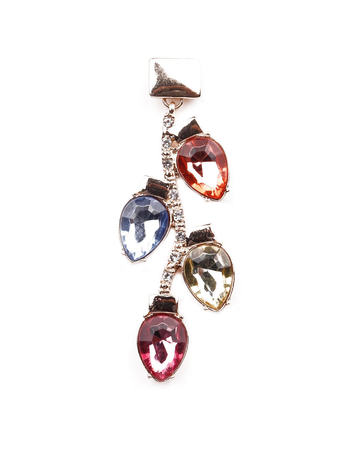 Gorgeous artificial crystal Multicolour drop earrings - Odette