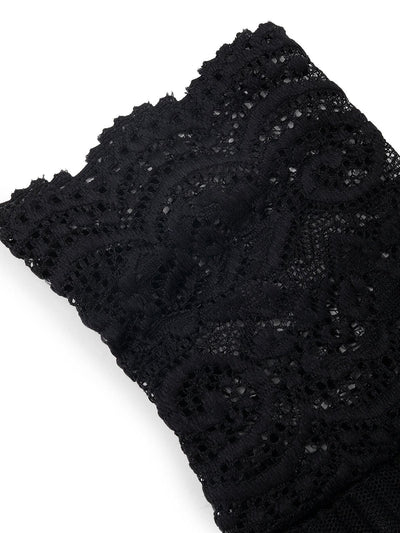 Gorgeous black lace frills hand gloves - Odette