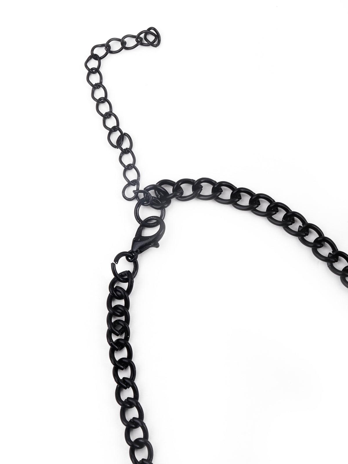 Gorgeous black silhouette necklace for women - Odette