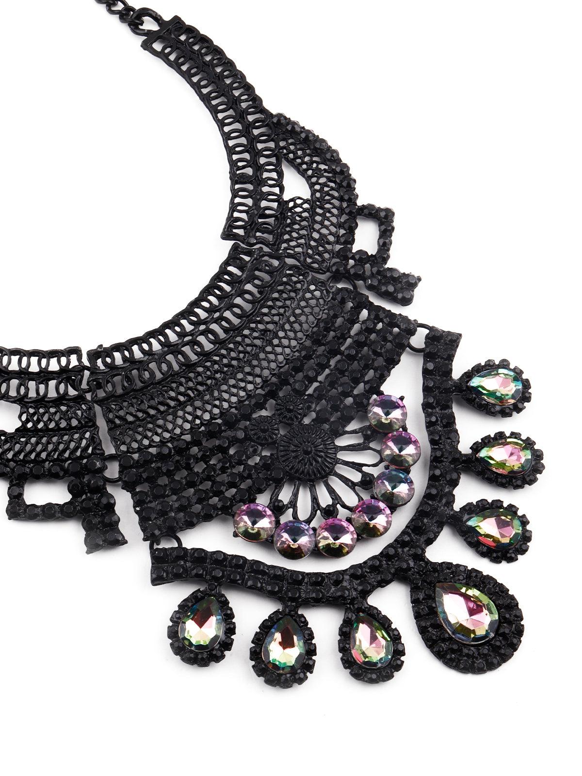 Gorgeous black silhouette necklace for women - Odette