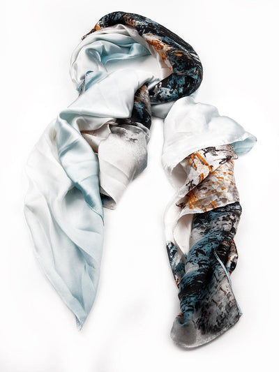 Gorgeous blue hue soft smooth scarf - Odette