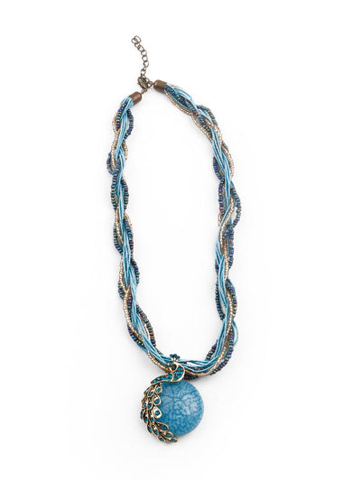 Gorgeous blue pendant necklace - Odette