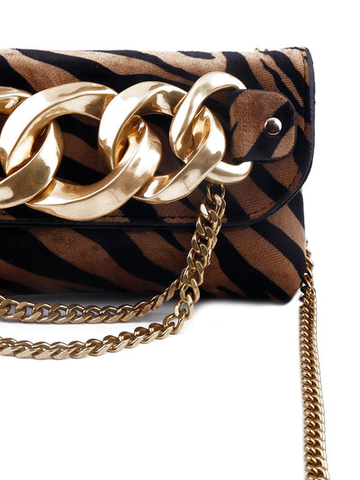 Gorgeous brown animal print sling bag for women - Odette