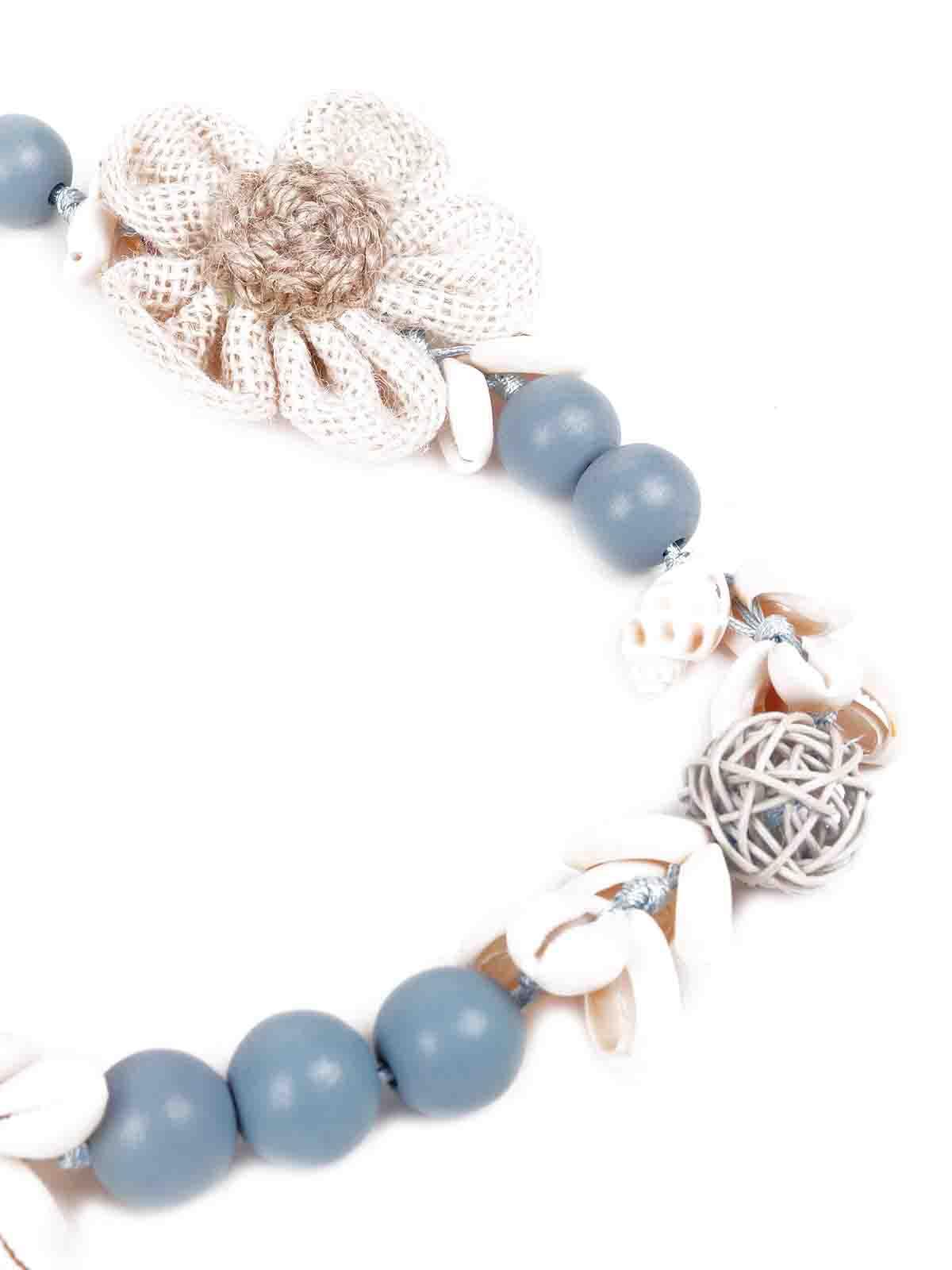 Gorgeous creamy dusk blue necklace - Odette