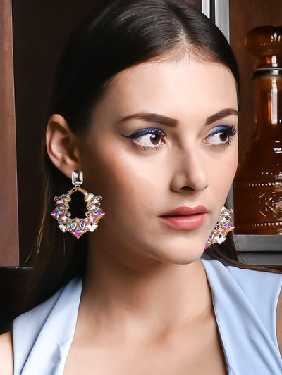 Gorgeous crystal statement earrings - Odette