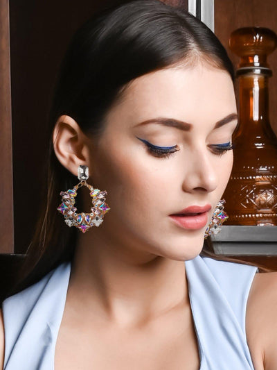 Gorgeous crystal statement earrings - Odette