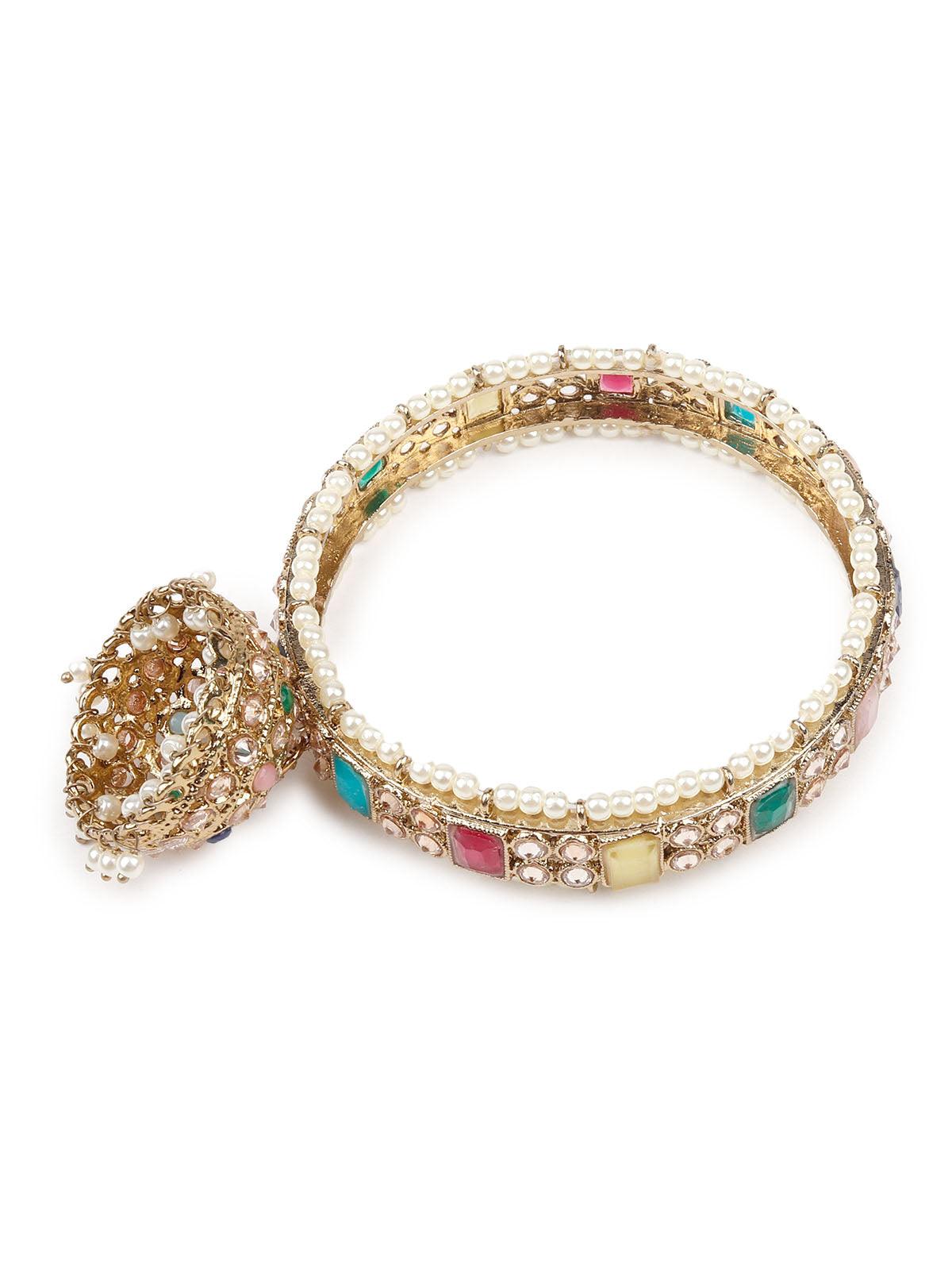 Gorgeous embellished pair Kada for women - Odette