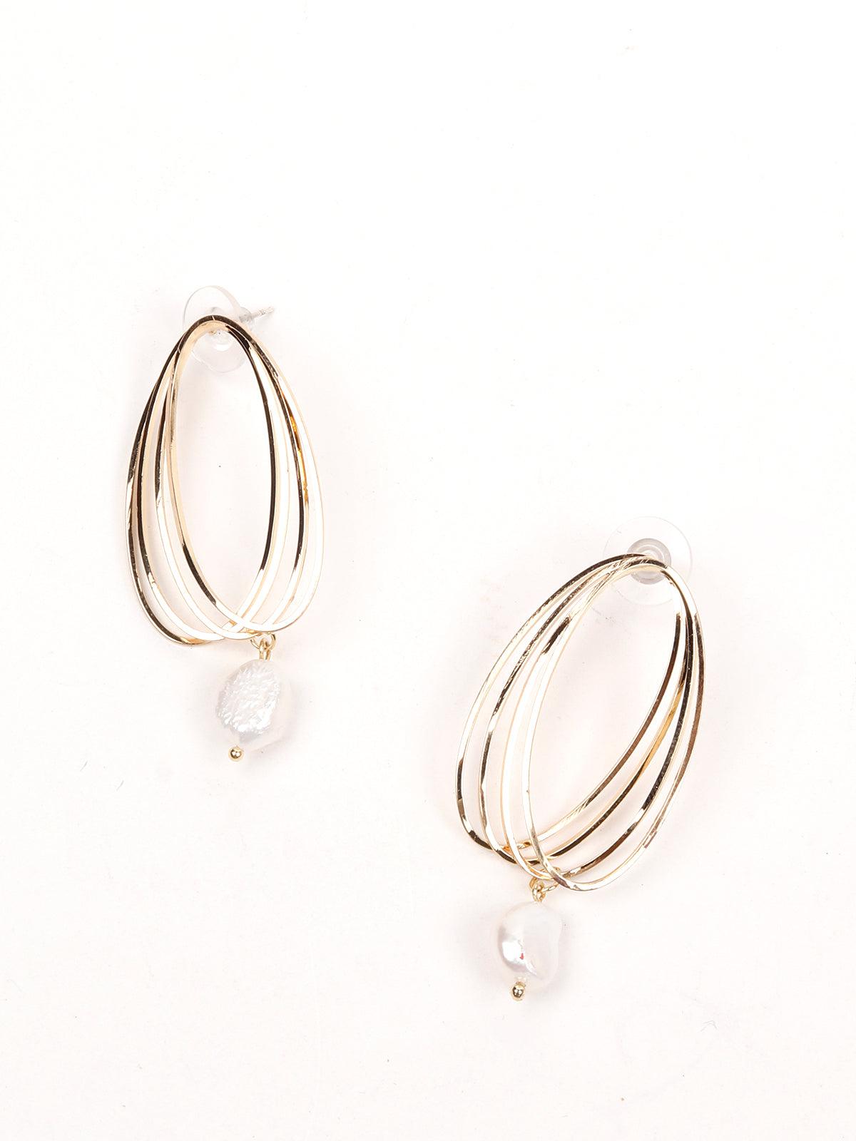 Gorgeous gold looped earrings - Odette