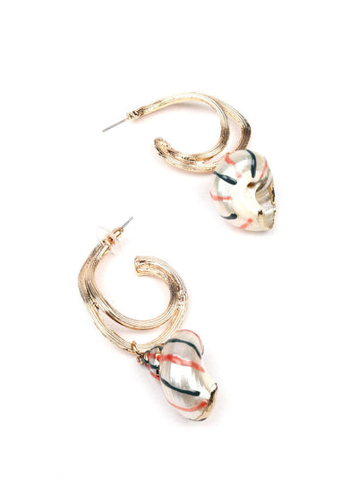 Gorgeous gold textured earrings - Odette